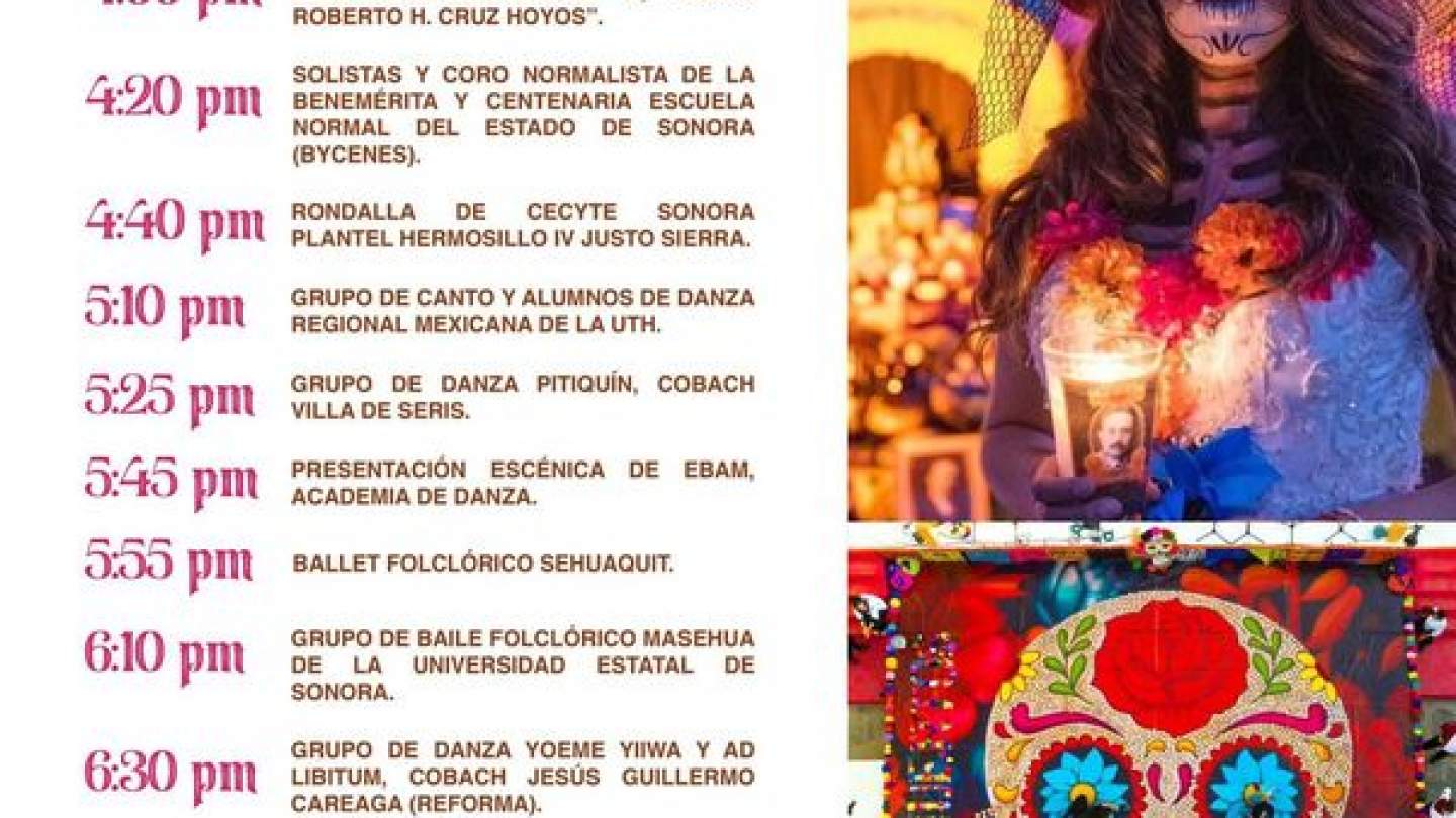 Te presentamos el programa del Gran Festival de Día de Muertos
