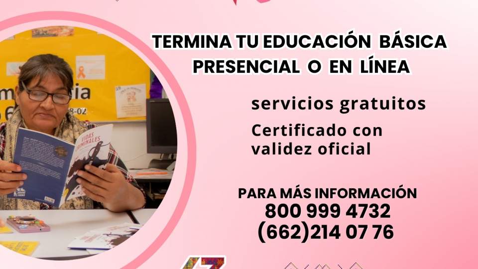 Si por alguna razón no pudiste concluir tu primaria o secundaria antes, hoy puedes hacerlo a través del Modelo de Educación para la Vida MEV AprendeINEA presencial o en línea.