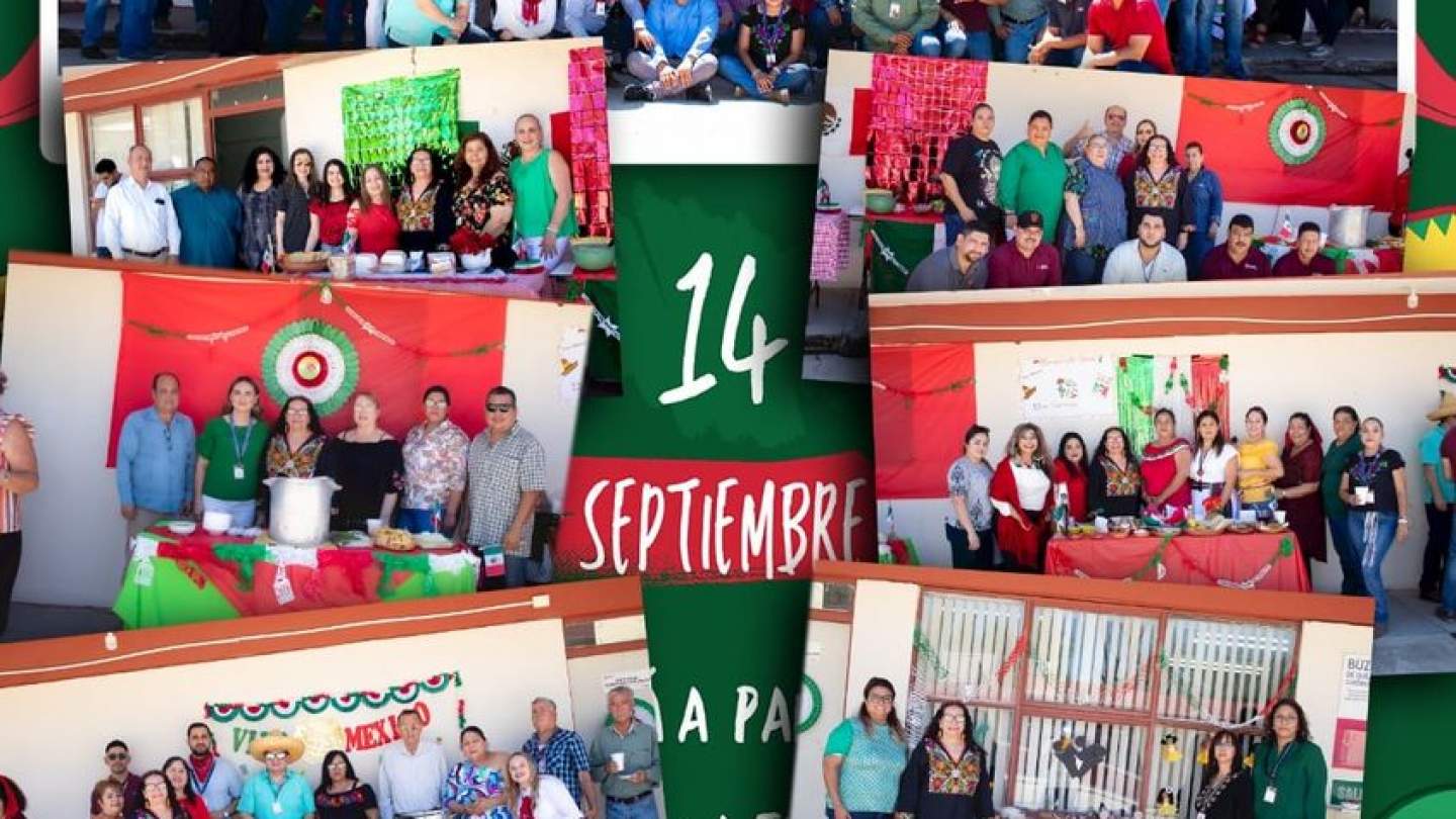 Personal del ISEA celebra Fiestas Patrias con una comida mexicana, donde compartieron una variedad de alimentos mexicanos, dulces y aguas fresca.                                  ¡Viva México!