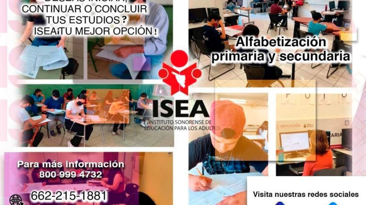 En el #ISEA puedes concluir tu educación básica de manera gratuita, se te brindan los materiales necesarios para estudiar y cuentas con asesores que te guían en tu desempeño académico.