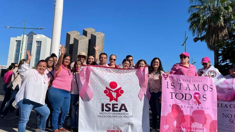 La detección temprana puede salvar vidas.                                                  Participa ISEA en la Caminata del Mes de la Sensibilización del Cáncer de Mama” de la Secretaría de Salud.