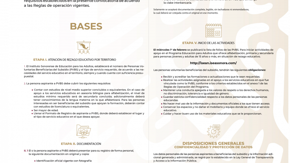 BASES DE LA CONVOCATORIA