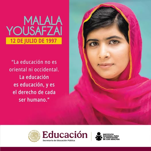 Hoy es el cumpleaños de Malala Yousafzai, defensora incansable del derecho a la educación, Nobel de la Paz 2014 y símbolo global de valentía.