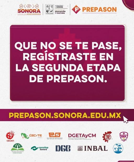 🟠 Que no se te pase!, registraste en la Segunda Etapa de PREPASON. ✍🏼
