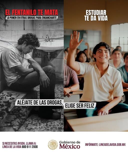 La educación es una herramienta poderosa para prevenir adicciones. Las drogas destruyen vidas, familias y sueños. No caigas en la trampa, hay mejores caminos. Si necesitas ayuda, acércate a 👉 lineadelavida.gob.mx o llama al 📞 800 911 2000.