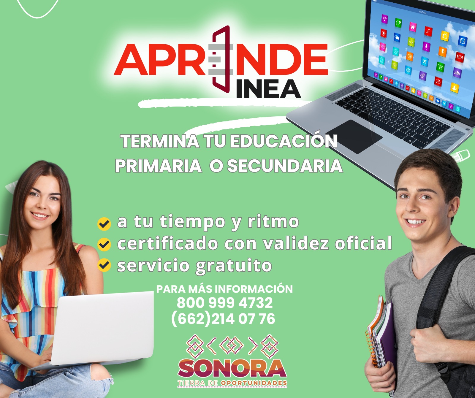 Atendemos a personas de 15 años y más que desean aprender a leer y escribir, o terminar su primaria y secundaria.