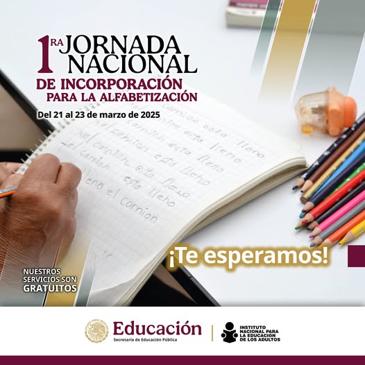 Este 21, 22 y 23 de marzo, Primera Jornada Nacional de Incorporación para la Alfabetización