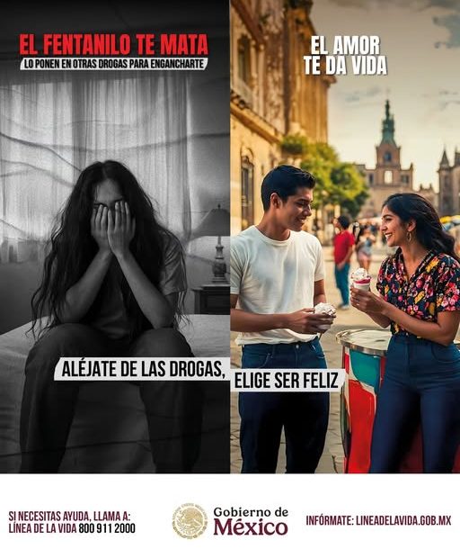 Lo más difícil es la primera vez, y una sola dosis puede ser mortal…Rodéate de personas que te protejan y aléjate de las drogas. Más información 👉 lineadelavida.gob.mx o llama al 📞 800 911 2000.