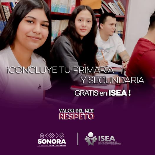 Si deseas iniciar, continuar o concluir tu primaria o secundaria, el ISEA cuenta con #AprendeINEA, una oferta educativa en línea, para que estudies a través de cualquier dispositivo con acceso a internet. 📲✏️