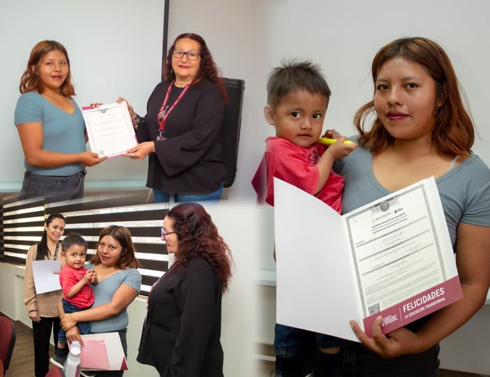 Con grandes esperanzas de mejorar su vida a través de la educación, joven madre concluye sus estudios de secundaria a través del Instituto Sonorense de Educación para los Adultos (ISEA)