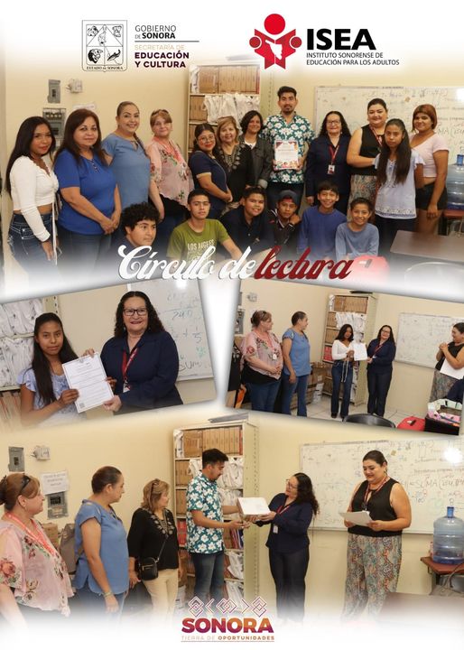 Se hizo entrega un reconocimiento por su valiosa participación en el Programa de Iniciativa de Fomento a la Lectura y Escritura en Sonora