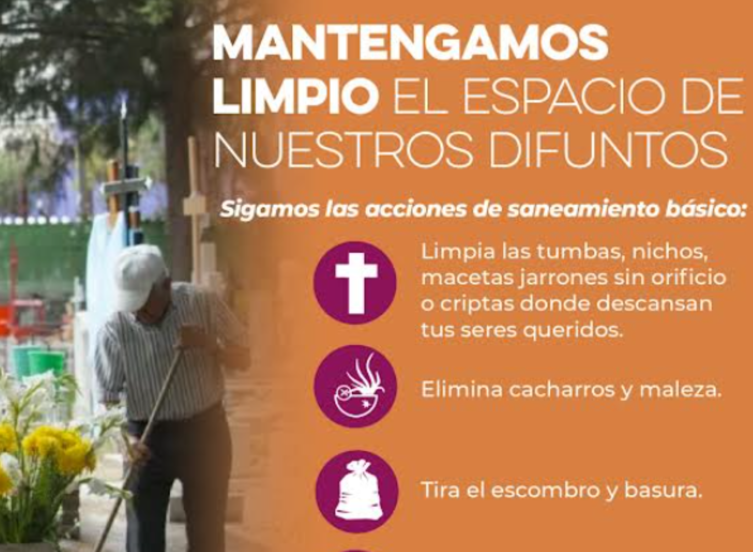 Implementa Secretaría de Salud acciones contra el dengue en panteones